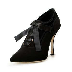 Dolce & Gabbana Women's Black High Heel Pumps Booties Shoes